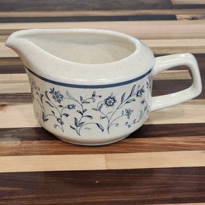 Vintage Temper-Ware by Lenox "Blue Breeze" Creamer